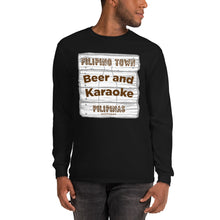 Load image into Gallery viewer, Beer and Karaoke Men&#39;s Long Sleeve Shirt